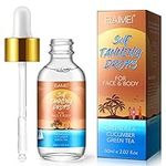 Tiuedu Face Tanning Drops, Self Tanning Drops to Add to Moisturizer and Lotion, Self Tanning Face Drops for Natural Glow- Sunless, Bronzing Body Face Tanning Drops Face