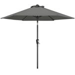 MASTERCANOPY Patio Umbrella for Outdoor Market Table -8 Ribs (9ft,Dark Gray)