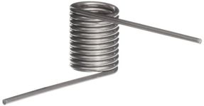 302 Stainless Steel Torsion Spring, Right Hand Wind Direction, 270° Deflection, 0.7" OD, 0.075" Wire Size, 2" Leg Length, 0.5" Mandrel Size, 1.013" Min. Axial Space (Pack of 10)