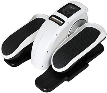 Everfit Mini Exercise Bike, 50W Automatic Pedal Exerciser Stepper Elliptical Trainer Training Fitness Equipment Step Machine for Home Gym, Portable 8kg LCD Display 3 Auto 12 Manual Speed White