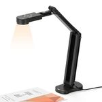 EVENPURE 4K USB Document Camera for Teacher, 8MP Webcam & Visualiser for A3 Size with Dual Microphones, 3-Level LED Light, Image Invert, Foldable for Live Demo, Work with Windows, macOS and Chrome OS