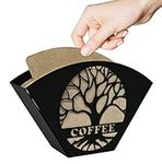 Tree of Life Coffee Filter Holder for Counter Kitchen, Storage Coffee Filters in Style! Elegant Coffee Filter Container Makes a Thoughtful Gift for Coffee Lovers. Perfect Addition to Coffee Bar Space