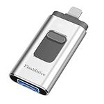 Sundeau USB , 64G Memory Stick External Storage Thumb Drive for i-Phone i-Pad Photo Stick Flash Drive Suitable for Any Model Computer, Mobile Phone, Tablet (Silver)