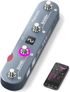 Flatsons KE1 Guitar Pedal for Android/IOS, Multi Effects Pedal with 61 Effects, 20 AMP/CAB, 36 Preset Slot, IR/AMX Loader, OTG USB-C Record Loopback, Wireless Rechargeable Tuner Delay MOD Reverb Pedal