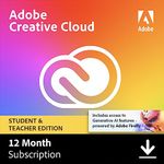 Adobe Creative Cloud All Apps |Student & Teacher|1 Year| PC/Mac |Digital Download