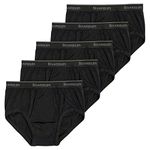 Stanfield's 5 Pack Men's Cotton Brief Black, Medium(34" - 36")