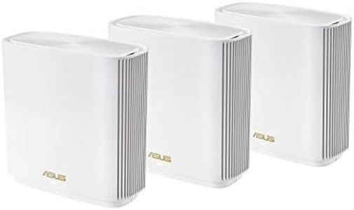 ASUS ZenWiFi Whole-Home Tri-band Mesh WiFi 6E System (ET9 3PK), Coverage up to 7,800 sq.ft, 7800Mbps, new 6GHz band, AiMesh, Lifetime Free Internet Security, Parental Control, EasySetup, Instant Guard