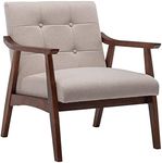 Convenience Concepts Take a Seat Natalie Accent Chair, Sandy Beige Fabric/Espresso