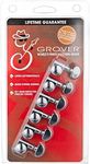 Grover 406C6 Rotomatic Mini 6 in Line Self Locking Machine Heads, Chrome