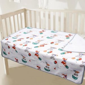 ZONEY Potty Training Bed Pad 100% Waterproof, Bed Wetting Protection Pad for Twin and Toddler Beds, Reusable, Non Slip and Easy to Change, Waterproof Mattress Pad, Bed Mats Washable (A, M(80*100cm))