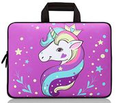 RUYIDAY Universal 7-9 Inch Kids Tablet Sleeve, Portable Neoprene Carrying Case Bag Fits 7" 8" 8.5" 8.9" 9" Apple iPad Mini, Samsung Galaxy Tab, Google, HP, Acer, ASUS (Purple Unicorn)