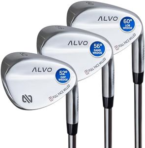 Alvo Golf - Max Forgiveness and Enhanced Spin 3 Wedge Set, 52 56 60 Degree Wedges, Gap Wedge, Sand Wedge, lob Wedge for Men, Right Hand, Premium Grip, Perfect Starter Set