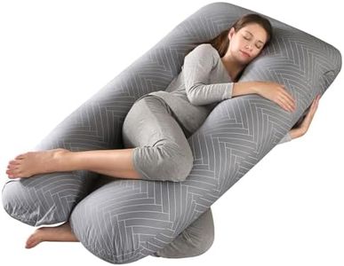 SHANNA Cuscino Gravidanza per Dormire, Cuscino Allattamento Neonato a Forma di U, 100% Cotone Cuscini per maternità e il Corpo Laterale con Federa Sfoderabile e Lavabile, 145 x 70cm(Grigio A Strisce)