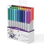 Craft World 0.4 Tip Fine Point Pens for Cricut Explore Air 2 /Maker, Ultimate Fine Point Pens Set of 30 Pack Assorted Tools Accessories Writing Drawing Pen Compatible with Cricut Cutting Machine