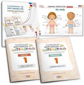 MATEMATICAS 1 PRIMARIA | SUMAS Y RESTAS 6 AÑOS | Aprende a Sumar y Restar Editorial Geu 1 Primaria | Pack Matemáticas Comprensivas 1 - Pack Cuadernos Refuerzo Matemáticas: Cálculo 1 + Números 1