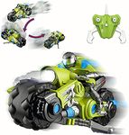 UNIQUE KIDS Remote Control Motorcycles - 360° Spinning Action, High-Speed Racing Motorbike with LED Lights for Boys and Girls Green Color