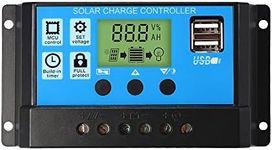 NUZAMAS 12V/24V Solar Panel Regulator Charge Controller 30A PWM LCD Display