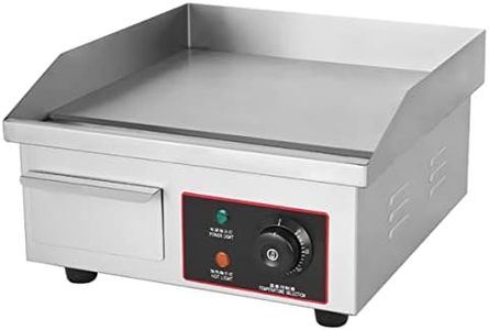 Commercial Electric Griddles, Electric Hot Tabletop Stainless Steel Grill、Non-Stick Design, 50℃-300℃ Temperature Control Knob,Suitable for Kitchen and Restaurant