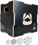 Ultra Fitness Gear Plyo Box - Anti-Slip Wood 3-in-1 Plyometric Jump Box for Training - Squat, Step Up, Box Jumps & More - Workout Box Size 20/18/16 (Medium) - Home Gym Exercise Equipment