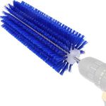 Livestock Scratching Mini Roto Drill Brush Attachment for Cow Goat Pig Dog Horse Grooming, 28cm Large Size, Remove Harmful Parasites/Dead Skin/Shedding Hair, Relieve Itching, 5/18inches Shank