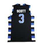 Mens Scott Costume Shirt Basketball Jersey, #3 Black, Large