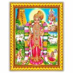 Pavan Photo Laminations Andal Nachiyar Amman Goda Devi Andalamma Wall Painting Framed Home Decor (Wood,Matte,Gold,Small Size,6 x 8 Inch) R221S