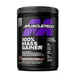 Mass Gainer, MuscleTech 100% Mass Gainer Protein Powder, Protein Powder for Muscle Gain, Whey Protein + Muscle Builder, Weight Gainer Protein Powder, Creatine Supplements, Chocolate Fudge Brownie, 4 Pounds