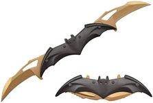 Dark Knight Twin Blade Knife - Pocket Folding Spring Assisted Dual Blades Bat Knives With Belt Clip (Black-Gold)