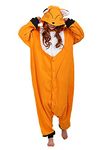 WOTOGOLD Animal Cosplay Costume Fox Unisex Adult Pajamas Dark Yellow