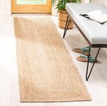 Fernish Décor Hand Braided Jute Area Rug,Natural Yarn, Rustic Vintage Braided Reversible Rug, Eco Friendly (30 Inch x 72 Inch)