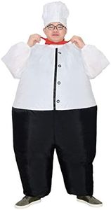 JYZCOS Inflatable chef costume for adult men Inflatable Kitchen Cooking Chef Costume Adult Blow Up Suit (Adult Size)
