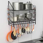 VyGrow 35 Inch Pot Rack Wall Mounte