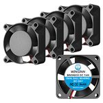 WINSINN 25mm Fan 24V Dual Ball Bearing Brushless 2510 25x10mm for Cooling DIY Mini Cooling PCB/Notebook/Graphics Card - High Speed (Pack of 5Pcs)