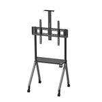 Cornea Premium Interactive Panel Display Stand Heavy Duty Heights Adjustment Floor TV Trolley with Brackets for 32IN|42IN|50IN|55IN|65IN|75IN|85IN|86IN with Locking Wheels Holds Upto 120Kg 2 Shelves