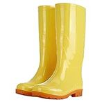 TIEVOSA Womens Rain Boots Size 7 Rain Outdoor Boots Men's Wear- Garden Shoes Women's Shoes Water Summer (Yellow, 10) Unisex Chelsea Rain Boots