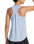 BALEAF Women's Workout Tank Top Racerback Tops Sleeveless Running Shirts Loose Fit Yoga Athletic Gym Sports Blue L