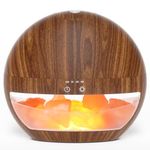 ARVIDSSON Salt Lamp Essential Oil Diffuser, Ultrasonic Diffusers for Essential Oils, Aromatherapy Diffuser with 100% Natural Hemalayan Salts, Scented Oil Diffuser for Home - Dark Wood Grain