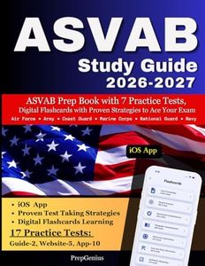 ASVAB Study Guide 2026-2027: SVAB Prep Book with 17 Practice Tests, Digital Flashcards and Proven Strategies to Ace your Exam for Air Force, Army, Coast Guard, Marine Corps, National Guard, Navy