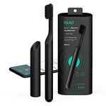 Quip Smart Sonic Toothbrush for Adults - Timed Electric Toothbrush with Bluetooth & Rewards App - Replaceable Brush Head, Soft Bristles, Metal Handle, 3 Month Battery Life - Travel Brush - All-Black