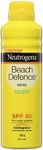 Neutrogena Beach Defence Sunscreen Spray SPF 50 184g|Defend against the drying effects of the beach|Provides high broad spectrum UVA/UVB protection from the sun's most damaging rays