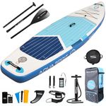 AQUA SPIRIT Inflatable Stand up Paddle Board SUP TEMPO Package | 10’6 x 32” x 6” | Adult Beginners/Experts | 120KG Limit | Paddle, Backpack, Pump, Go Pro Mount, Change Mat, Phone Case