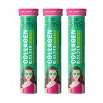 CHICNUTRIX Plant Based Collagen Builder|Vitamin C&E With Biotin|Bamboo&Acerola Extract|Skin Cell Renewal&Protection For Healthy&Young-Looking Skin|60 Blueberry Flavoured Effervescent Tablets