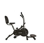 MONEX Air Bike Exercise Cycle| Moving Handle Gym Bike| Deluxe Design of Crossfit Fitness| Lifeline for Cardio Work Out| Stamina BGA 2001 Exercise Bike| Dual Action Airbike with Back Rest and Twister