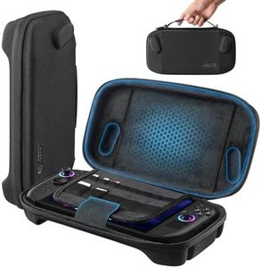 JSAUX Slim Travel Case for Lenovo Legion Go / Go S / Go 2, Compact Hard Shell Carrying Pouch for Console, Holds 8 MicroSD Cards and 5 Card Readers, Includes Carry Strap, Black