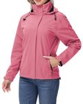 Rain Jacket Womens Lightweight Waterproof Rain Coats for Women Packable with Hooded Outdoor Breathable Windbreaker Jackets