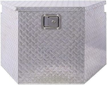 Truck Tool Box (29x16.5x18.5inch,29 Inch Trailer Tongue Box, Waterproof HeavyDuty Aluminum Tool Box With Lock And Keys, 5 Bar Tread Wide Utility Toolbox For Pick Up Truck Bed Rv Organizer Trai Silver)