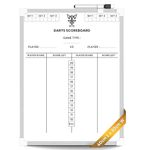 Darts Scoreboard Whiteboard Scorer | Complete Scoring System with Counter Columns Eraser & Pen, Wall Mount Strips | Dart Score Board for 501, Cricket & All Dartboard Games
