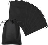 Travel Shoe Bag, Veesoo 30PCS 10x14 Inch Black Waterproof Non-Woven Large Cloth Shoes Bags with Drawstrings Storage Pouch Bag for Men and Women Travel Packing Organizer Storage Carrying, Pack of 30,
