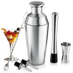 Oasiland Cocktail Shaker Set - Premium Vacuum Insulated Stainless Steel Margarita Mixer, 24oz Double Layer Martini Shaker for Home Bar Bartender, Professional Drink Shaker with Bartending Tools