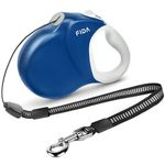 Fida 30ft Upgraded Retractable Dog Leash, Heavy Duty Pet Walking Leash for Medium/Large Breed up to 110 lbs, 360° Tangle-Free Long Retract Dog Lead, Soft Grip, One-Hand Brake, Blue